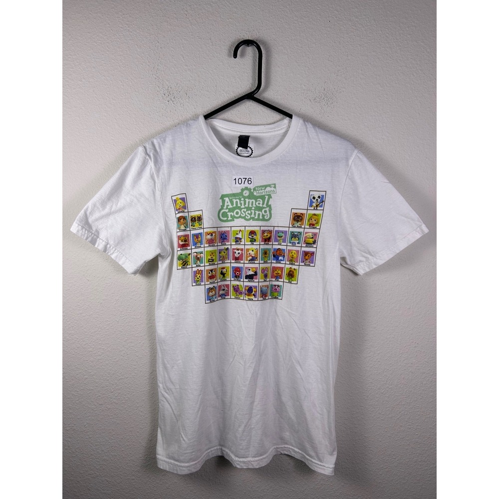Nintendo Animal Crossing New Horizons Villager Periodic Table White Shirt Small